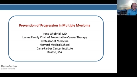 Thumbnail for IUSCCC Grand Rounds 2/12/2021: “Prevention of Progression in Multiple Myeloma” Irene Ghobrial, MD Lavine Family Chair for Preventative Cancer Therapies, Professor, Department of Medicine, Harvard Medical School 	