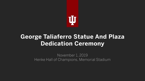 Thumbnail for George Taliaferro Plaza and Statue Dedication
