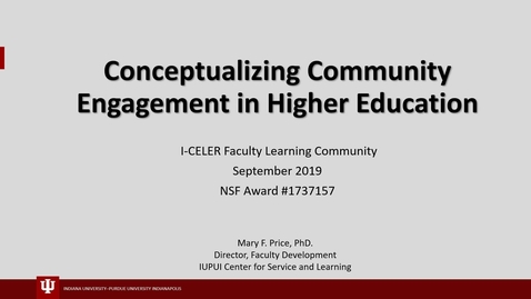 Thumbnail for Conceptualizing Community Engagement