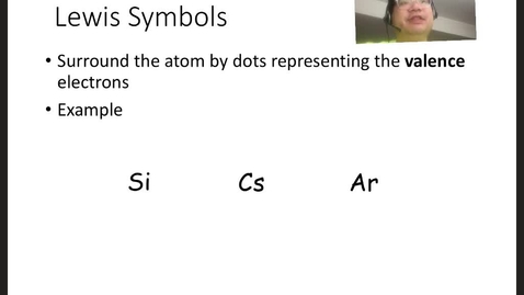 Thumbnail for Lewis Symbols and the Octet Rule