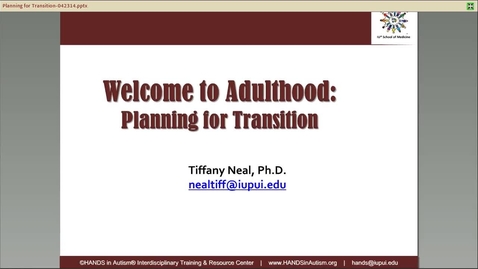 Thumbnail for Welcome to Adulthood_ Planning for Transition