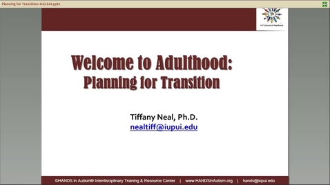 Thumbnail for entry Welcome to Adulthood_ Planning for Transition