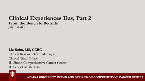 Thumbnail for Clinical Experiences Day Part 2