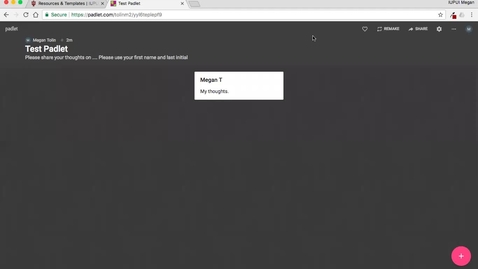 Thumbnail for entry Sharing Padlet to Canvas