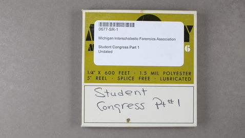 Thumbnail for entry Student Congress Part 1 [Side 1]