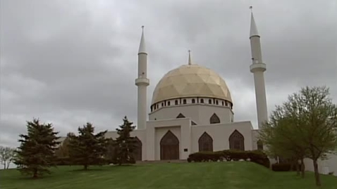 Thumbnail for entry New Beginnings Documentary: Interviews and film footage &gt; Islamic Center of Toledo; Ford Road construction; Hamka wedding, 4/29/05; Chandeliers, New Mosque Sanctuary, Ford Road