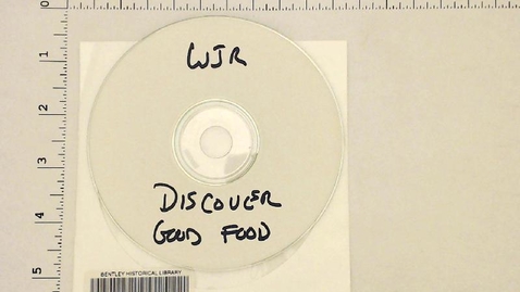 Thumbnail for Audio Material, 1981-2013 &gt; Miscellaneous &gt; Digital Recordings &gt; WJR &quot;Discover Good Food&quot; program &gt; Disc 1 of 2