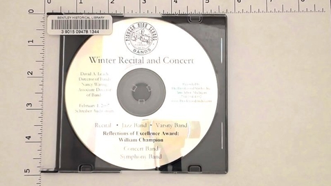 Thumbnail for entry Digital Materials &gt; Digital Audio Recordings &gt; Winter Recital and Concert, February 1, 2007 &gt; Disc 2 of 2