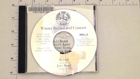 Thumbnail for entry Digital Materials &gt; Digital Audio Recordings &gt; Winter Recital and Concert, February 2, 2006 &gt; Disc 1 of 2