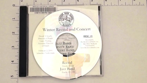 Thumbnail for Digital Materials &gt; Digital Audio Recordings &gt; Winter Recital and Concert, February 2, 2006 &gt; Disc 1 of 2