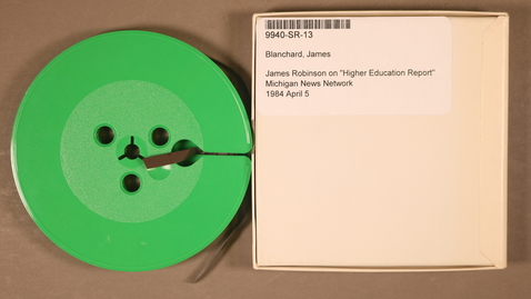 Thumbnail for James Robinson on &quot;Higher Education Report&quot; Michigan News Network [Side 1; no side 2]