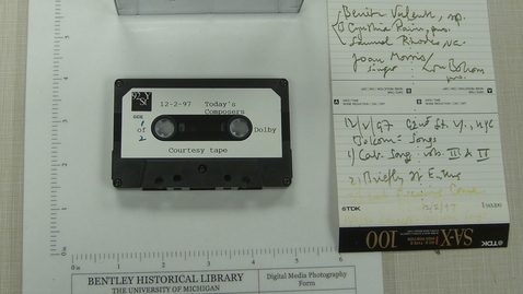 Thumbnail for 92nd St. Y, New York City - Today's Composers - Courtesy tape [Side 1]