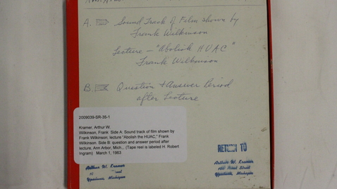 Thumbnail for entry Sound track of film shown by Frank Wilkinson; lecture “Abolish the HUAC,” Frank Wilkinson. Side B: question and answer period after lecture, Ann Arbor, Michigan [Part 2]