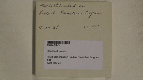 Thumbnail for Paula Blanchard on Product Promotion Program 3:45