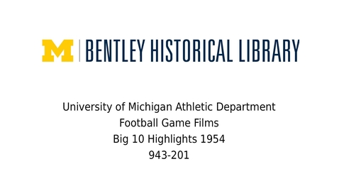 Thumbnail for Big 10 Highlights  1954