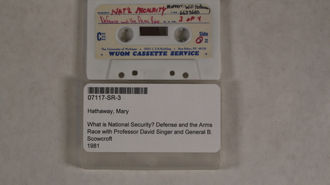 Thumbnail for entry What is National Security? Defense and the Arms Race with Professor David Singer and General B. Scowcroft [Side 2]