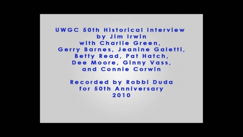 Thumbnail for Historical records &gt; Jim Irwin 50th Anniversary interview, 2010