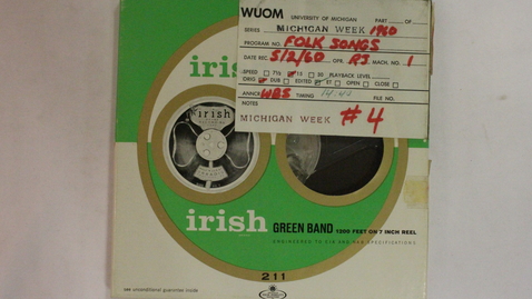 Michigan Week 1960: Michigan Folk Songs ([R10A]) [Part 1 ...