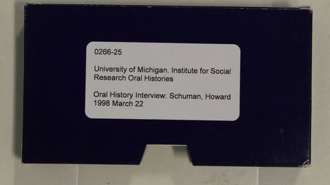 Thumbnail for Oral History Interview: Schuman, Howard