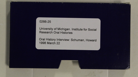 Thumbnail for entry Oral History Interview: Schuman, Howard