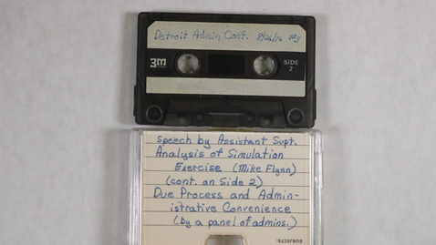 Thumbnail for Detroit Administrative Conference, Tape 3 [Side 1]