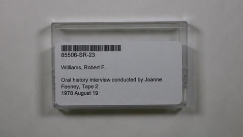 Thumbnail for Oral history interview conducted by Joanne Feeney, Tape 2 [Side 1]