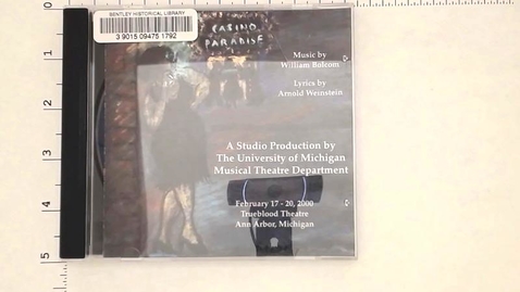 Thumbnail for Audio-Visual Materials &gt; Sound recordings &gt; Digital Audio Recordings &gt; Casino Paradise &gt; Casino Paradise: A Studio Production by The University of Michigan Musical Theatre Department, February 17-20, 2000