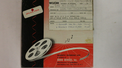 Thumbnail for &quot;Especially for Women&quot;  Eleanor Roosevelt, Marie Miller, Waldo Abbot; Dorothy Thompson ([R77A]) [Part 1]