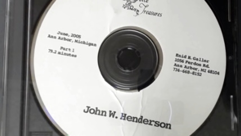 Thumbnail for entry Center for the History of Medicine - John W. Henderson, 2005 June - Part 1