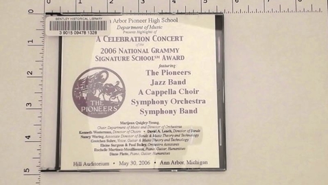 Thumbnail for entry Digital Materials &gt; Digital Audio Recordings &gt; Celebration Concert 2006 National Grammy Signature School Award, May 30, 2006