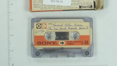 Thumbnail for Conversation with Howard Kohn, Diana, David S., John, Leni, Bob Rudnick, Barbara
                B.; (Unit II, no. 13b) [Side 1]