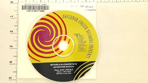 Thumbnail for entry Gubernatorial Papers, 1970-2003 &gt; Digital Materials, 1989-2003 &gt; Governor Engler Records Presents: Republican Bandstand (Bandstand Boogie) Paul King, Vocals, special lyrics were written by Paul King