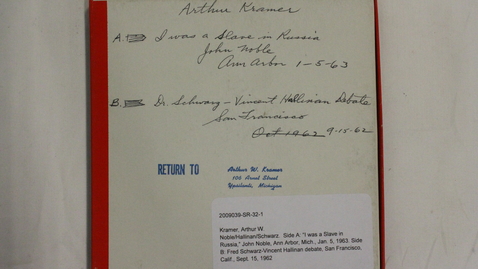 Thumbnail for “I was a Slave in Russia,” John Noble, Ann Arbor, Michigan; Fred Schwarz-Vincent Hallinan debate, San Francisco, California [Part 2]