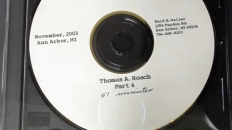 Thumbnail for Center for the History of Medicine - Thomas A. Roach, 2003 November - Part 4