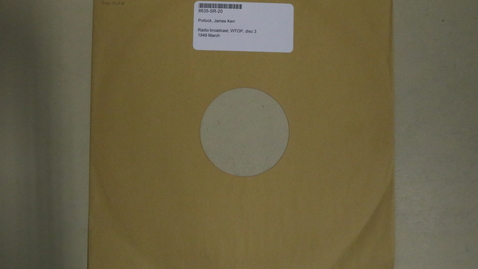 Thumbnail for Radio broadcast, WTOP, disc 3 [Side 2]
