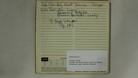 Thumbnail for Cacioppo, Holy Ghost Vacuum; Cage, Avia; Rodgers, Processional; Leedy, Quaderno Rossiniano [Part 1]