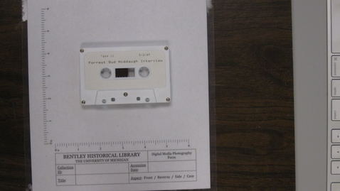 Thumbnail for University of Michigan Baseball Investigation Interview with Forrest Bud Middaugh [Side 2]