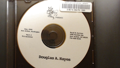Thumbnail for Douglas A. Hayes [Part 2]