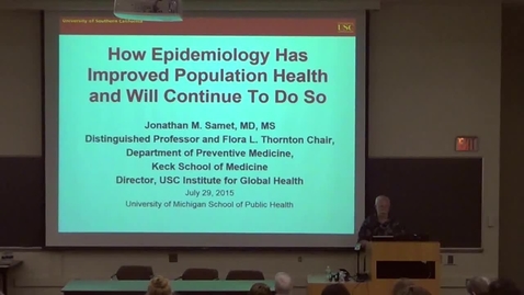 Thumbnail for entry How Epidemiology Has Improved Population Health and Will Continue To Do So - Part 1