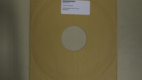 Thumbnail for Radio broadcast, WTOP, disc 2 [Side 2]