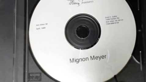 Thumbnail for Center for the History of Medicine - Mignon Meyer, 1989 April
