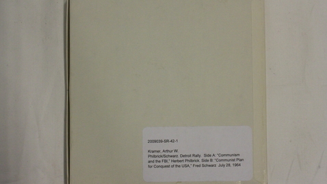 Thumbnail for entry Detroit Rally; “Communist Plan for Conquest of the USA,” Fred Schwarz; Detroit Rally; “Communism and the FBI,” Herbert Philbrick [Part 1]
