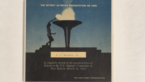 Thumbnail for entry The Detroit Olympics Presentation on Tape: a complete record of the presentation
                of Detroit to the U.S. Olympic Committee in New York [Side 1 - No Side 2]