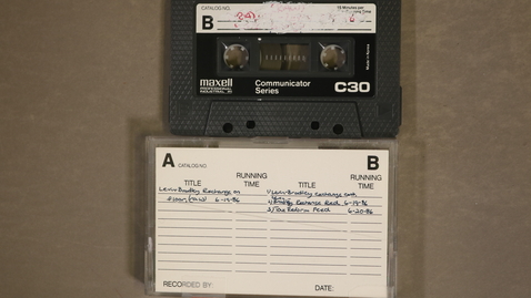Thumbnail for 383 - Library Tape: 1) Levin-Bradley Exchange (raw feed); 2) Levin-Bradley Exchange; 3) Tax Reform feed [Side 1]