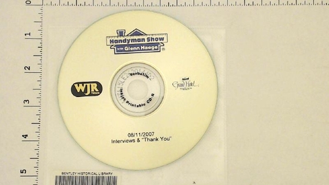 Thumbnail for entry Audio Material, 1981-2013 &gt; Miscellaneous &gt; Digital Recordings &gt; Handyman Show with Glenn Haege WJR, August 11, 2007