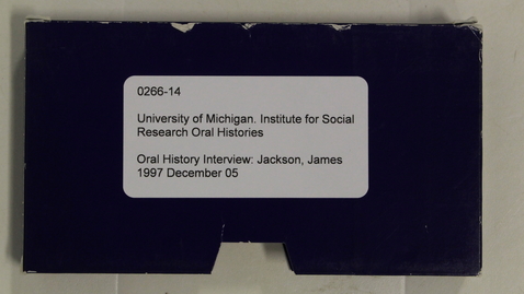 Thumbnail for Oral History Interview: Jackson, James