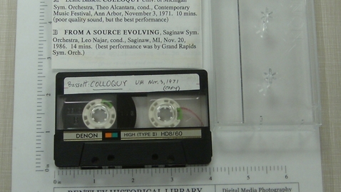 Thumbnail for entry Leslie Basset: Colloquy (UM copy, 1971) (best), From a Source Evolving (Saginaw) [Side 2]