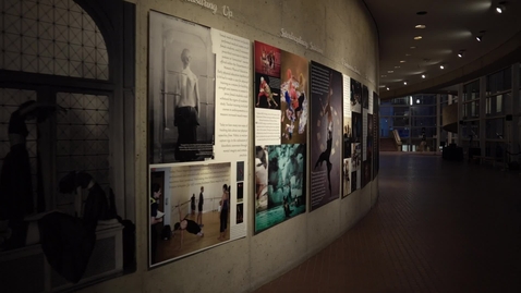 Thumbnail for Department of Dance, 1951-2021 &gt; &quot;Glancing Back, Dancing Forward&quot; (Bicentennial Project), 2017-2018 &gt; &quot;Glancing Back, Dancing Forward: A Dance and Photography Installation (Power Center lobby event), 2017-2018 &gt; Exhibit panel walk, 2017