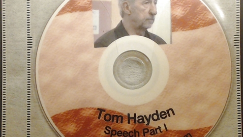 Thumbnail for entry Fiftieth Anniversary Videos &gt; Tom Hayden, &quot;The Importance of Community Organizing:
        From the Peace Corp to Barack Obama&quot;, October 14, 2010 &gt; Part 1