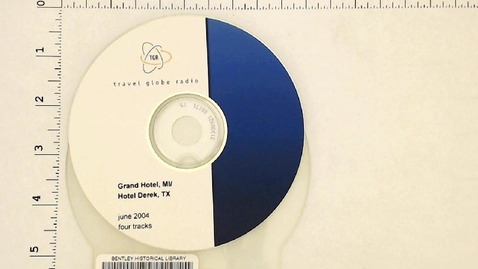 Thumbnail for Audio Material, 1981-2013 &gt; Miscellaneous &gt; Digital Recordings &gt; Travel Globe Radio, June 2004 &gt; Disc 1 of 2